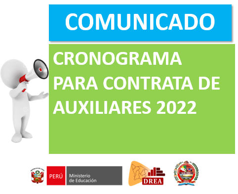 CRONOGRAMA UGEL GRAU AUXILIARES DE EDUCACION 2022