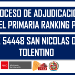 PROCESO DE ADJUDICACION I.E N 54448 SAN NICOLAS DE TOLENTINO