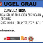 ENCARGATURA ESPECIALISTA DE EDUCACION SECUNDARIA CIENCIAS SOCIALES